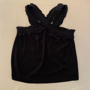 J CREW Black Tank Blouse Sleeveless